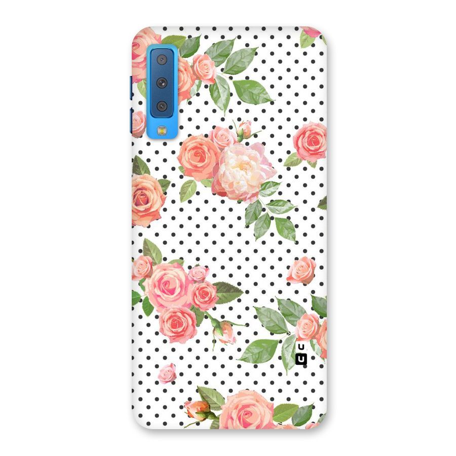 Polka Bloom White Back Case for Galaxy A7 (2018)