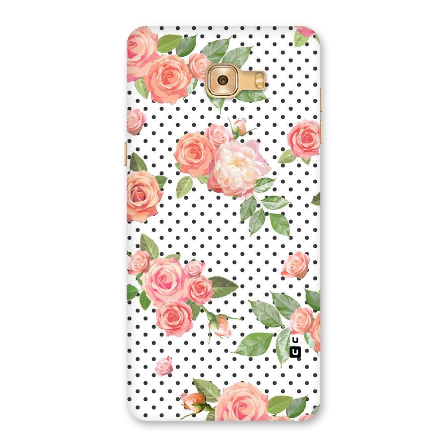 Polka Bloom White Back Case for Galaxy C9 Pro