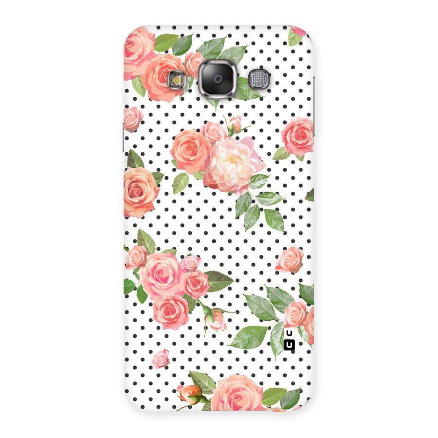 Polka Bloom White Back Case for Galaxy E7