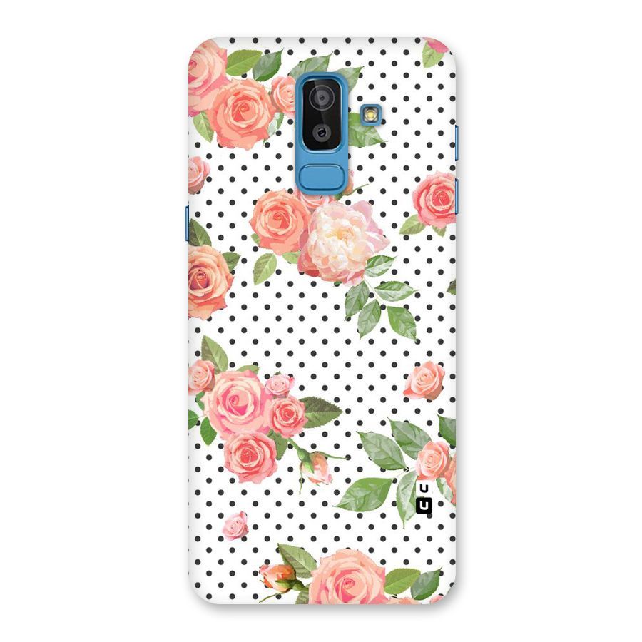 Polka Bloom White Back Case for Galaxy J8