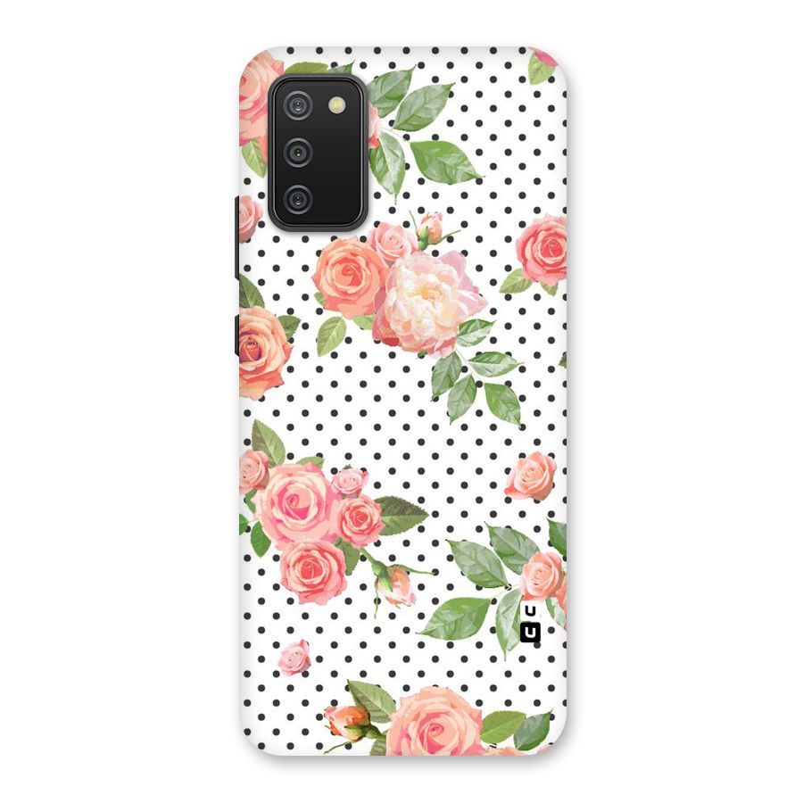 Polka Bloom White Back Case for Galaxy M02s