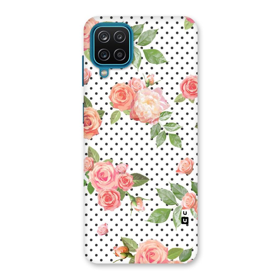 Polka Bloom White Back Case for Galaxy M12