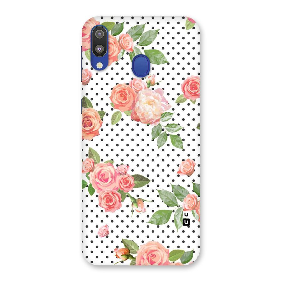 Polka Bloom White Back Case for Galaxy M20