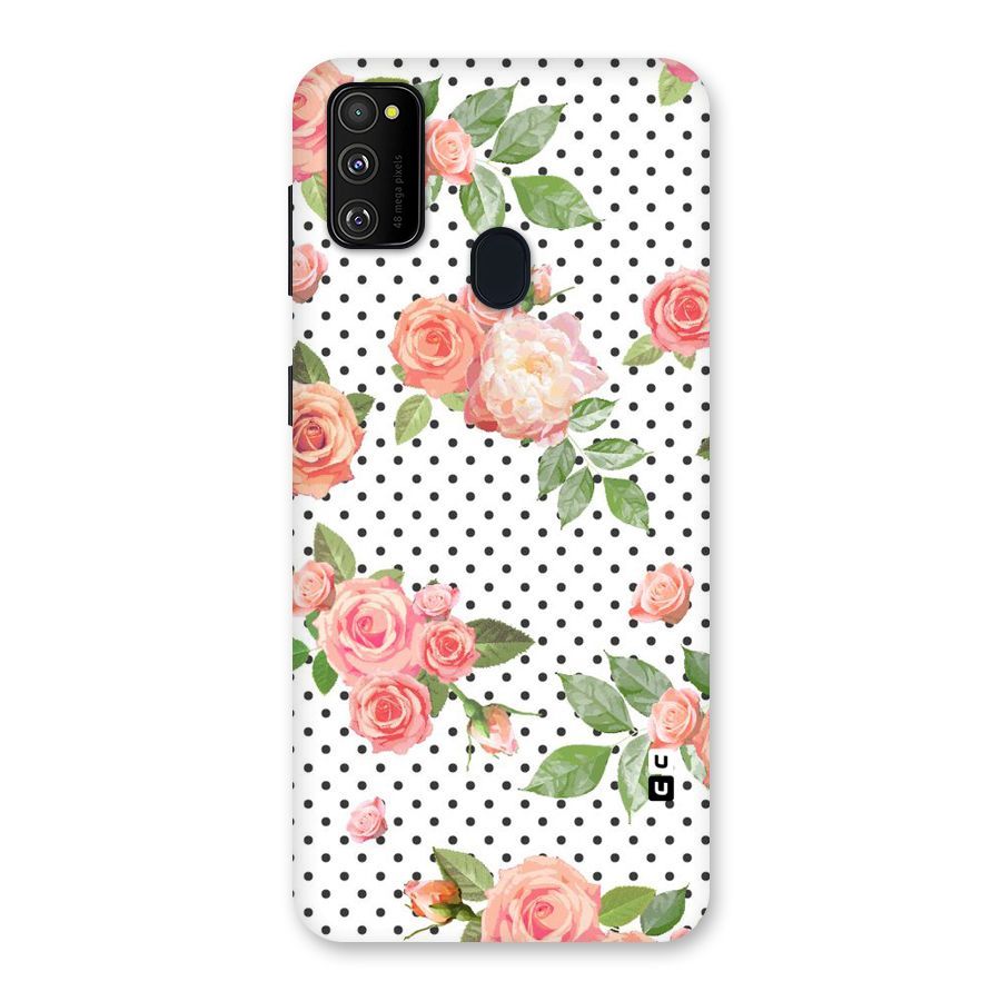 Polka Bloom White Back Case for Galaxy M30s