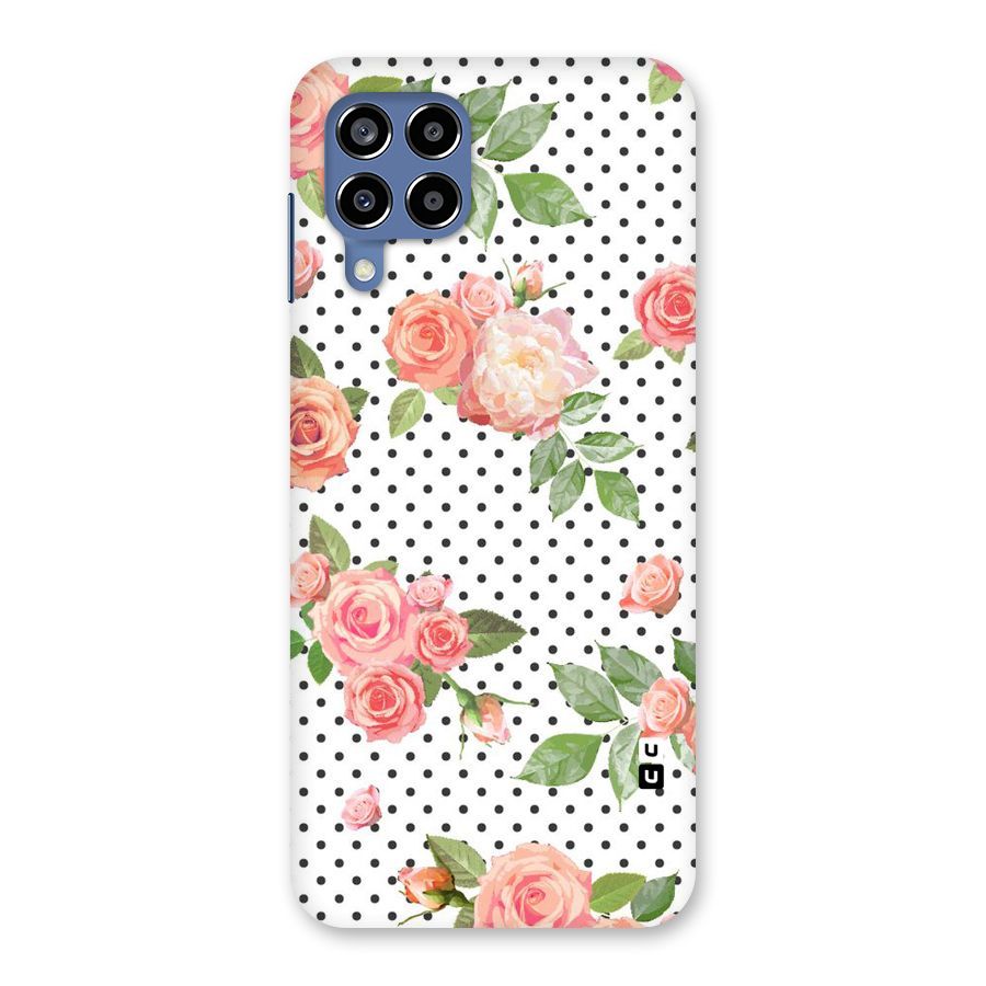 Polka Bloom White Back Case for Galaxy M53 5G