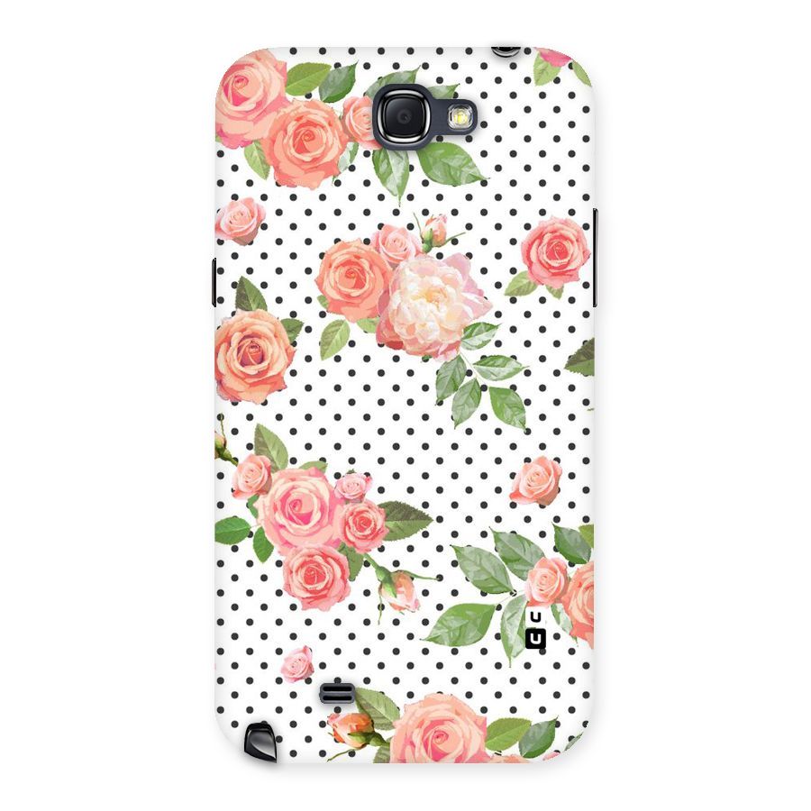 Polka Bloom White Back Case for Galaxy Note 2