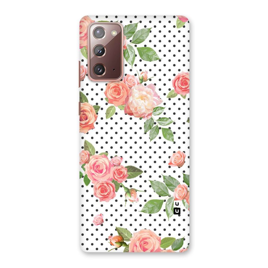 Polka Bloom White Back Case for Galaxy Note 20