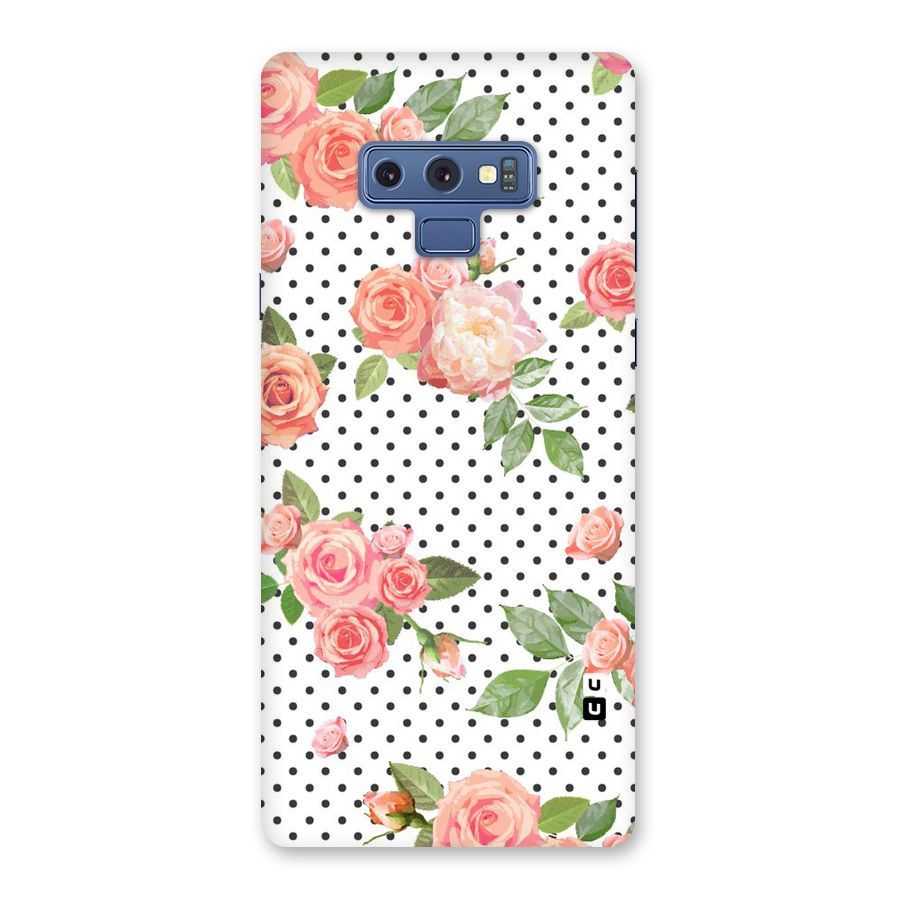 Polka Bloom White Back Case for Galaxy Note 9