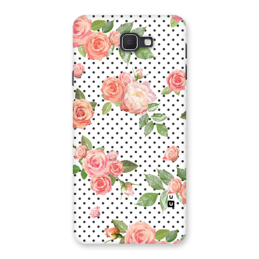 Polka Bloom White Back Case for Galaxy On7 2016
