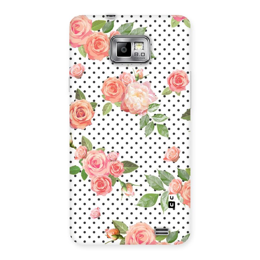 Polka Bloom White Back Case for Galaxy S2