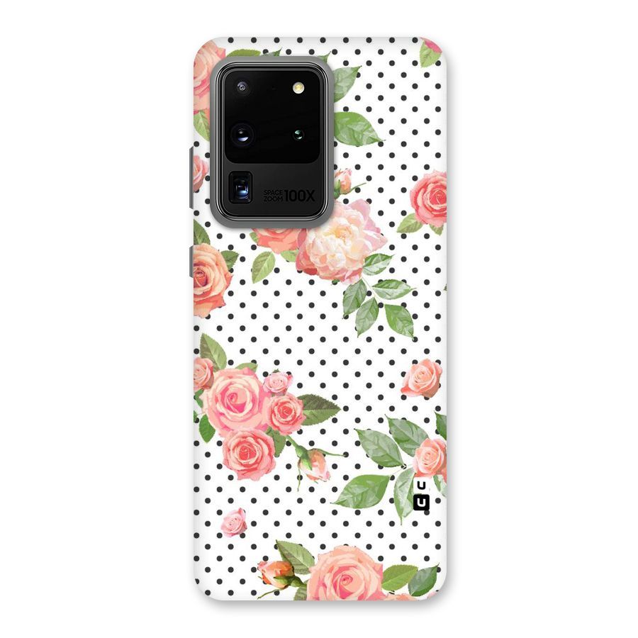 Polka Bloom White Back Case for Galaxy S20 Ultra