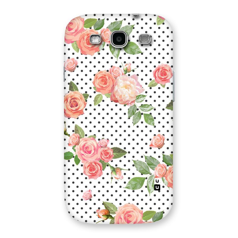 Polka Bloom White Back Case for Galaxy S3