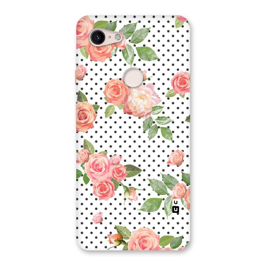 Polka Bloom White Back Case for Google Pixel 3 XL