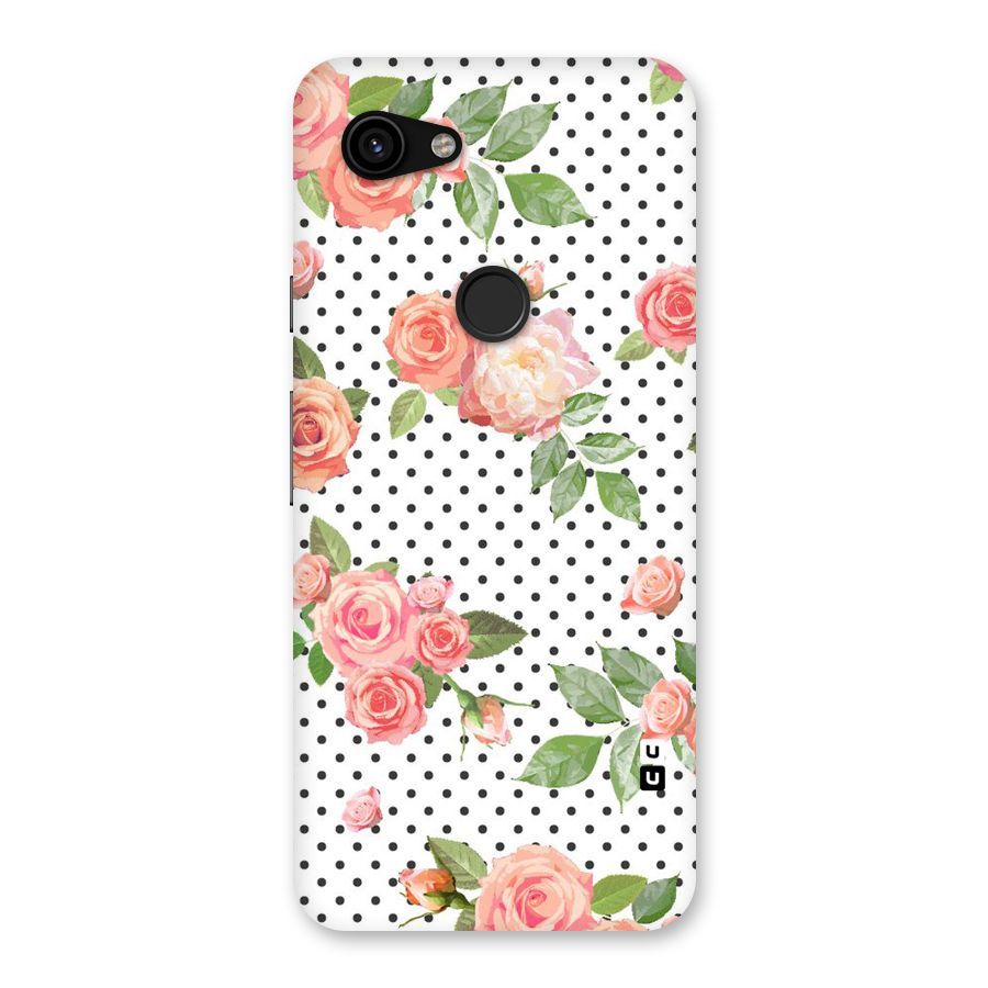 Polka Bloom White Back Case for Google Pixel 3a
