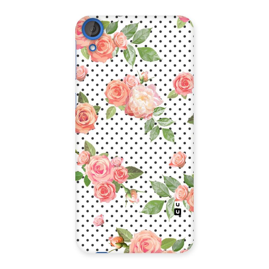 Polka Bloom White Back Case for HTC Desire 820