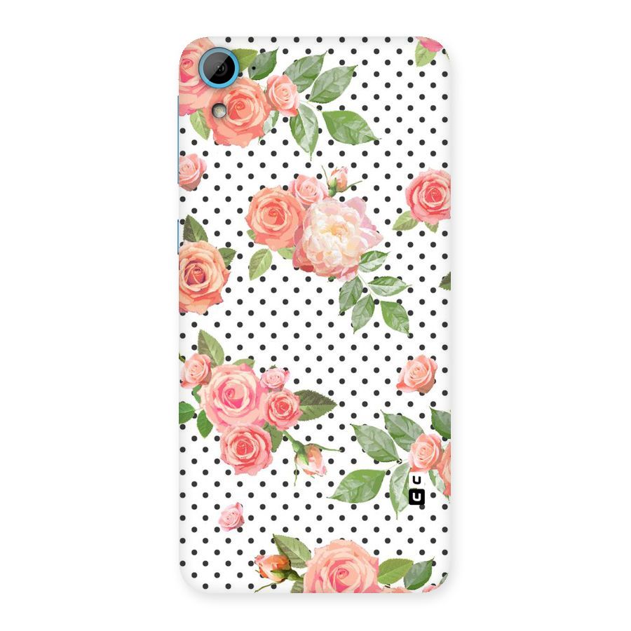 Polka Bloom White Back Case for HTC Desire 826