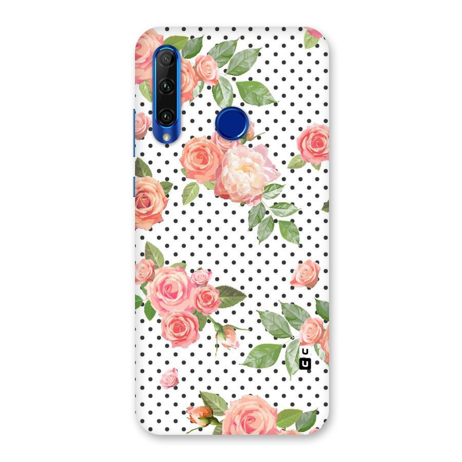 Polka Bloom White Back Case for Honor 20i