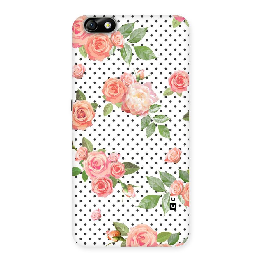 Polka Bloom White Back Case for Honor 4X