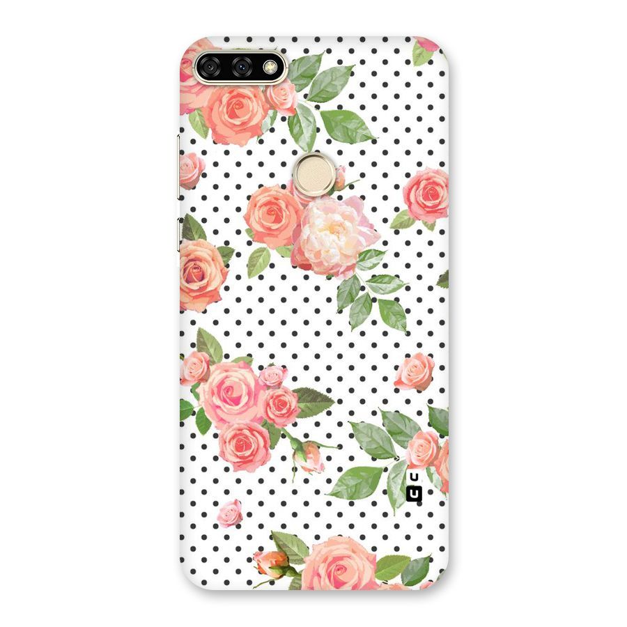 Polka Bloom White Back Case for Honor 7A