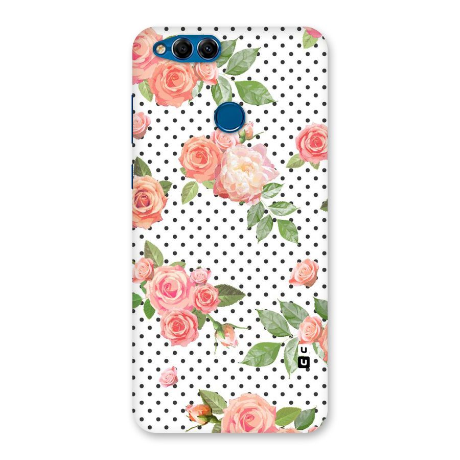 Polka Bloom White Back Case for Honor 7X
