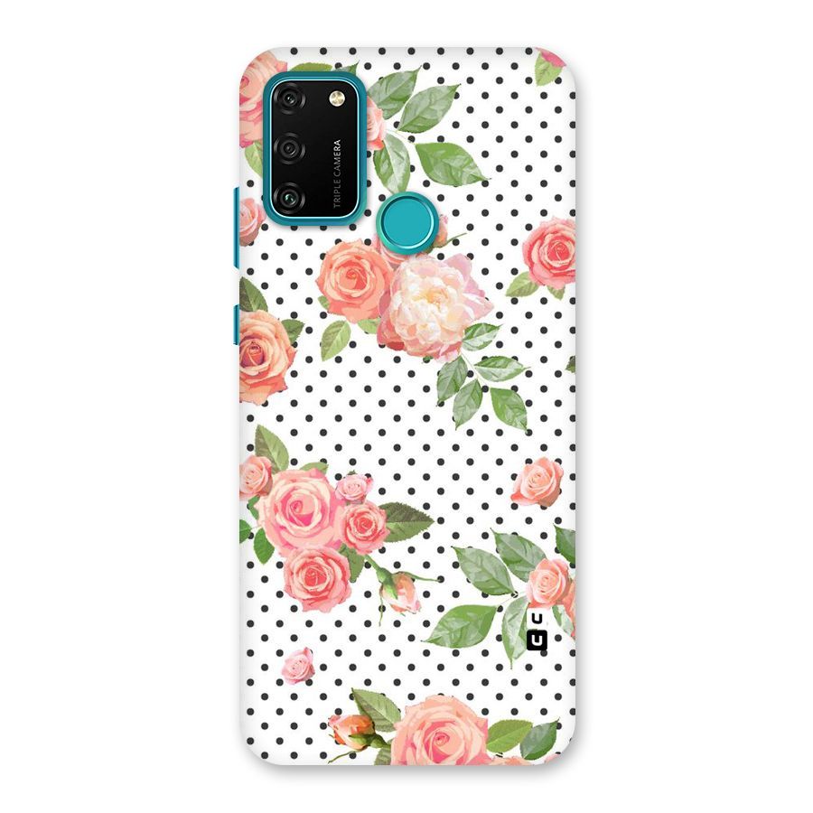 Polka Bloom White Back Case for Honor 9A