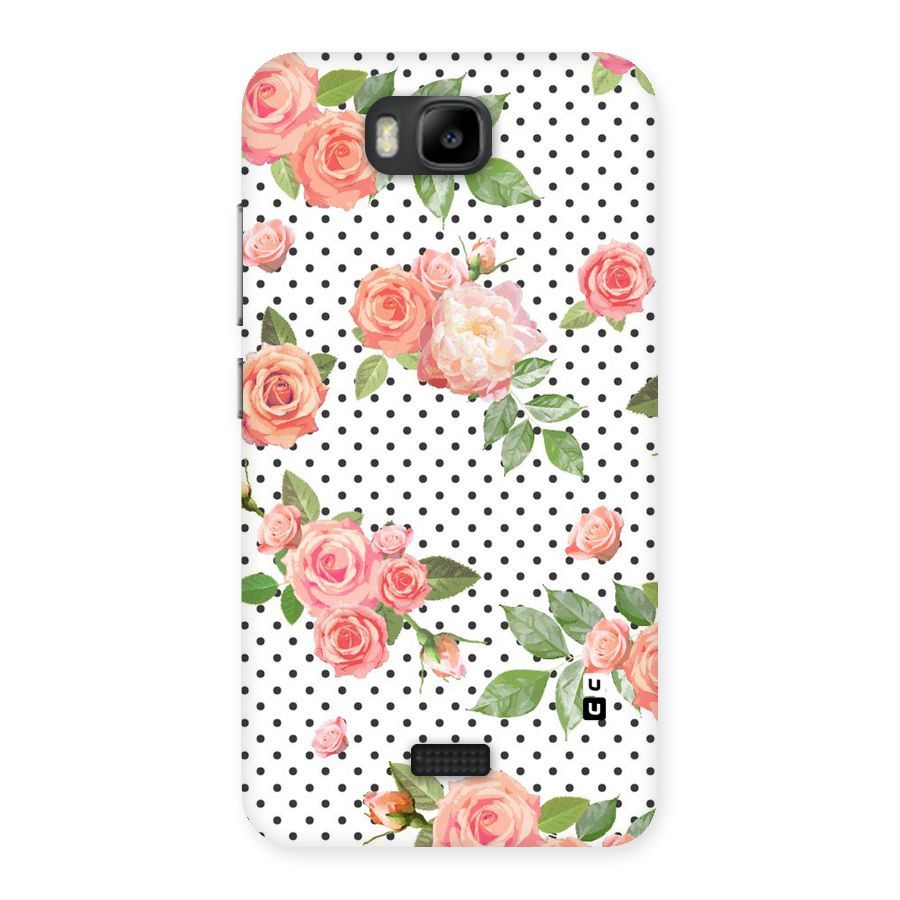 Polka Bloom White Back Case for Honor Bee