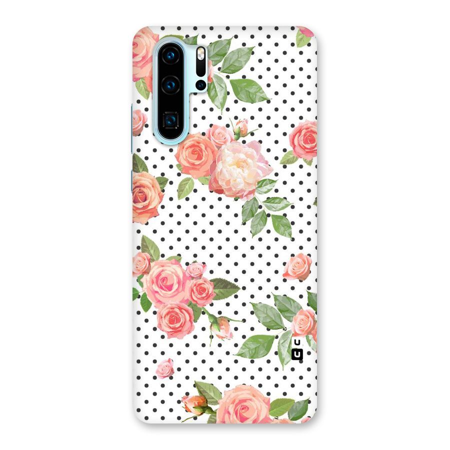 Polka Bloom White Back Case for Huawei P30 Pro