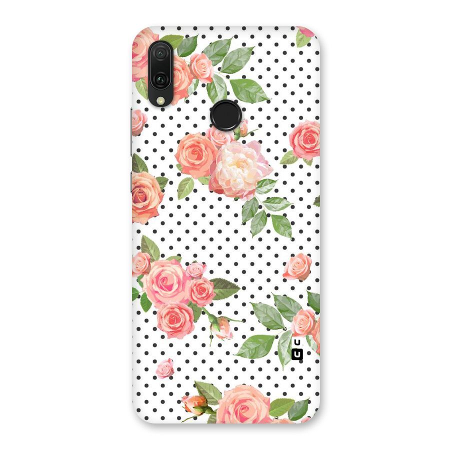 Polka Bloom White Back Case for Huawei Y9 (2019)