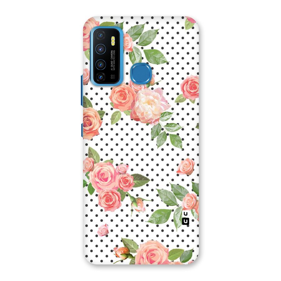 Polka Bloom White Back Case for Infinix Hot 9