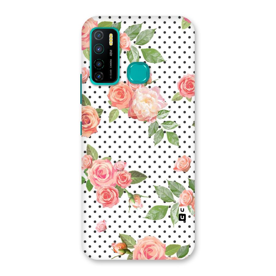 Polka Bloom White Back Case for Infinix Hot 9 Pro