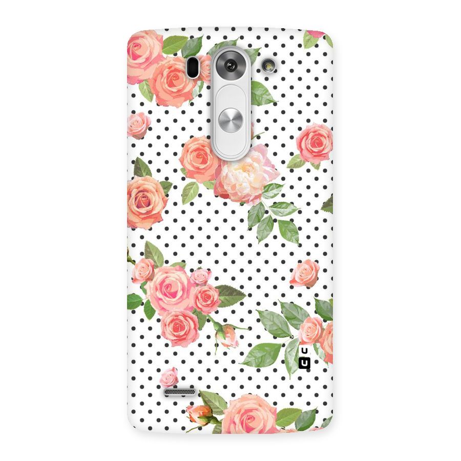 Polka Bloom White Back Case for LG G3 Mini