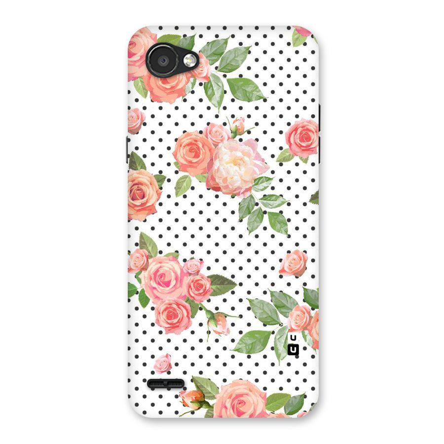 Polka Bloom White Back Case for LG Q6