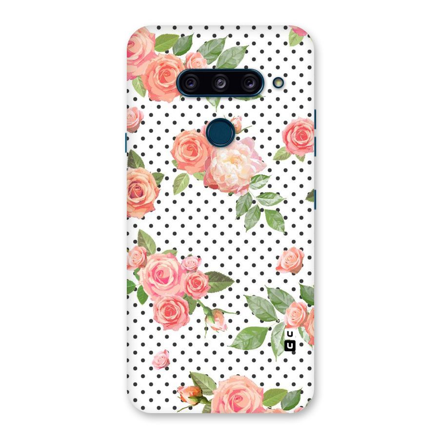 Polka Bloom White Back Case for LG  V40 ThinQ