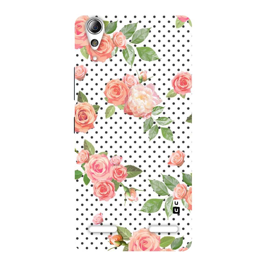Polka Bloom White Back Case for Lenovo A6000 Plus