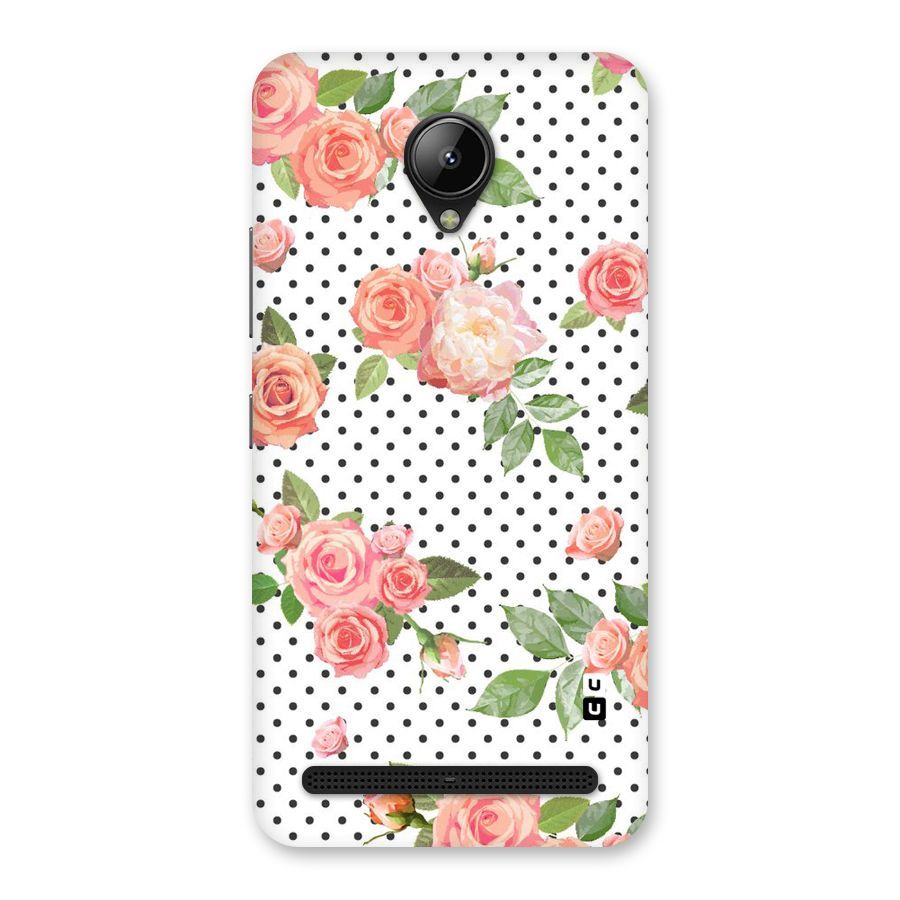 Polka Bloom White Back Case for Lenovo C2