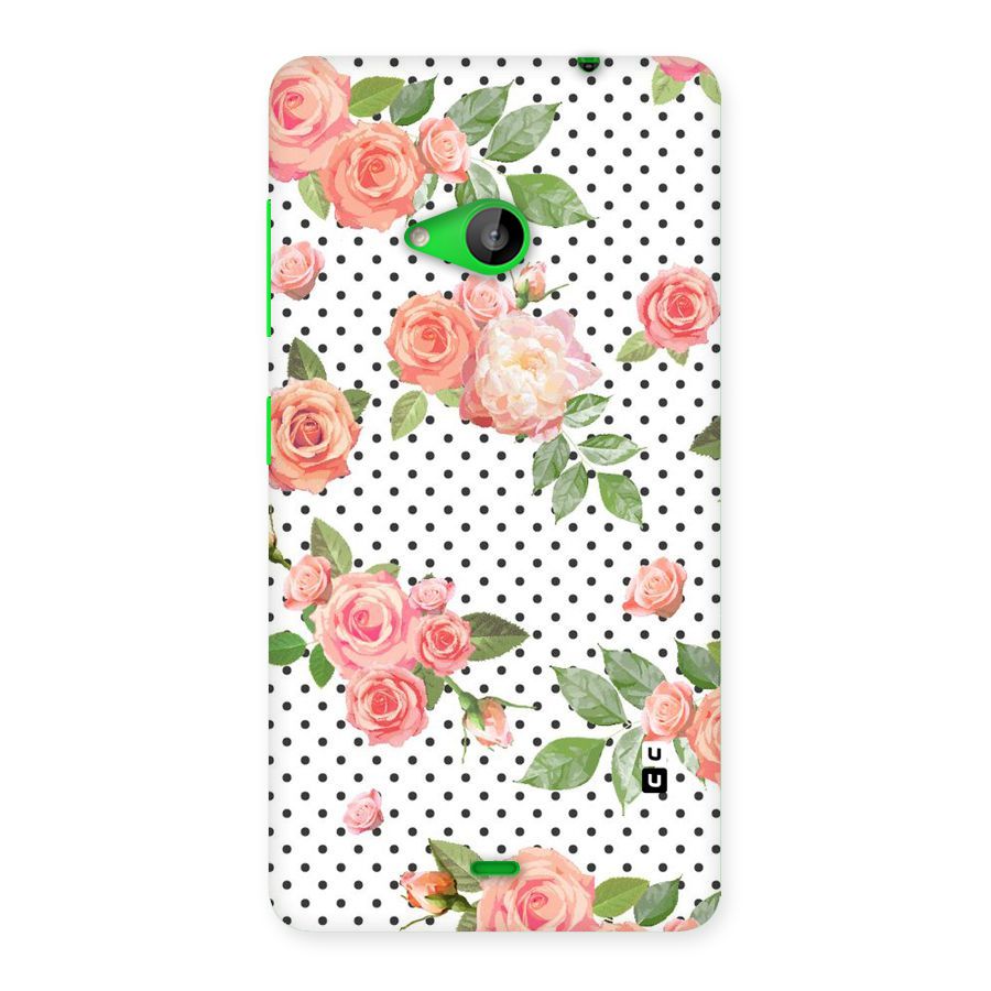 Polka Bloom White Back Case for Lumia 535