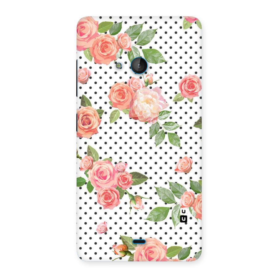 Polka Bloom White Back Case for Lumia 540