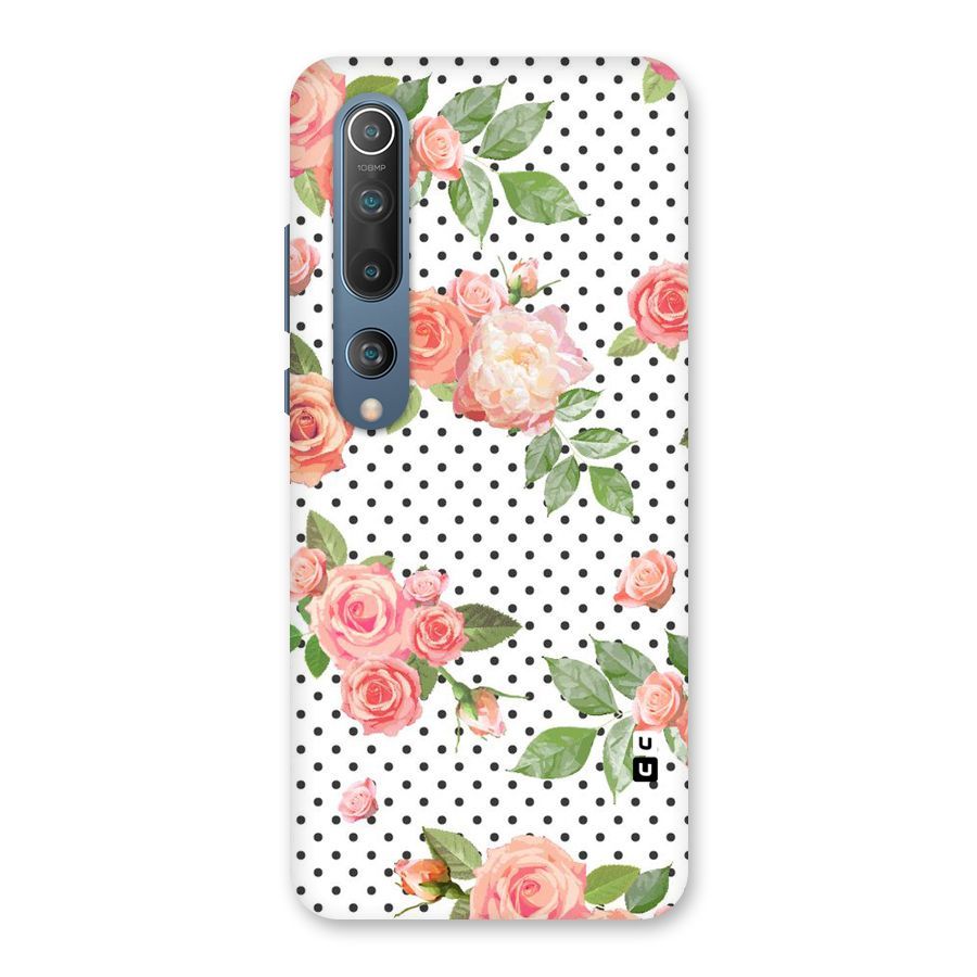 Polka Bloom White Back Case for Mi 10