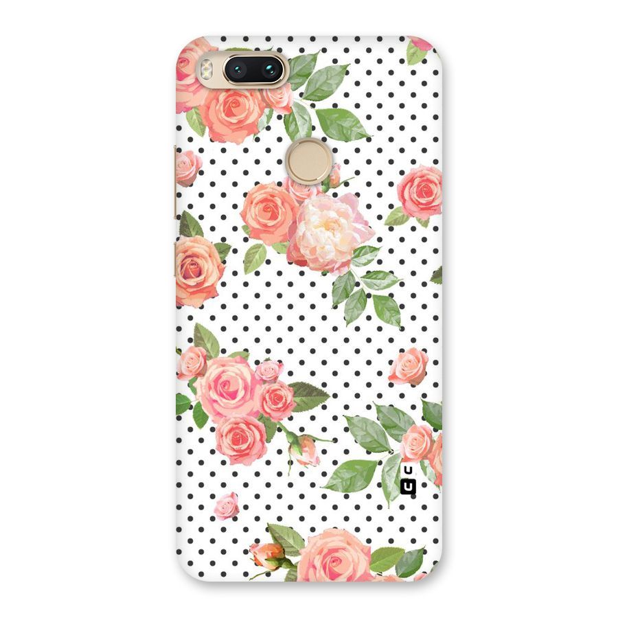 Polka Bloom White Back Case for Mi A1