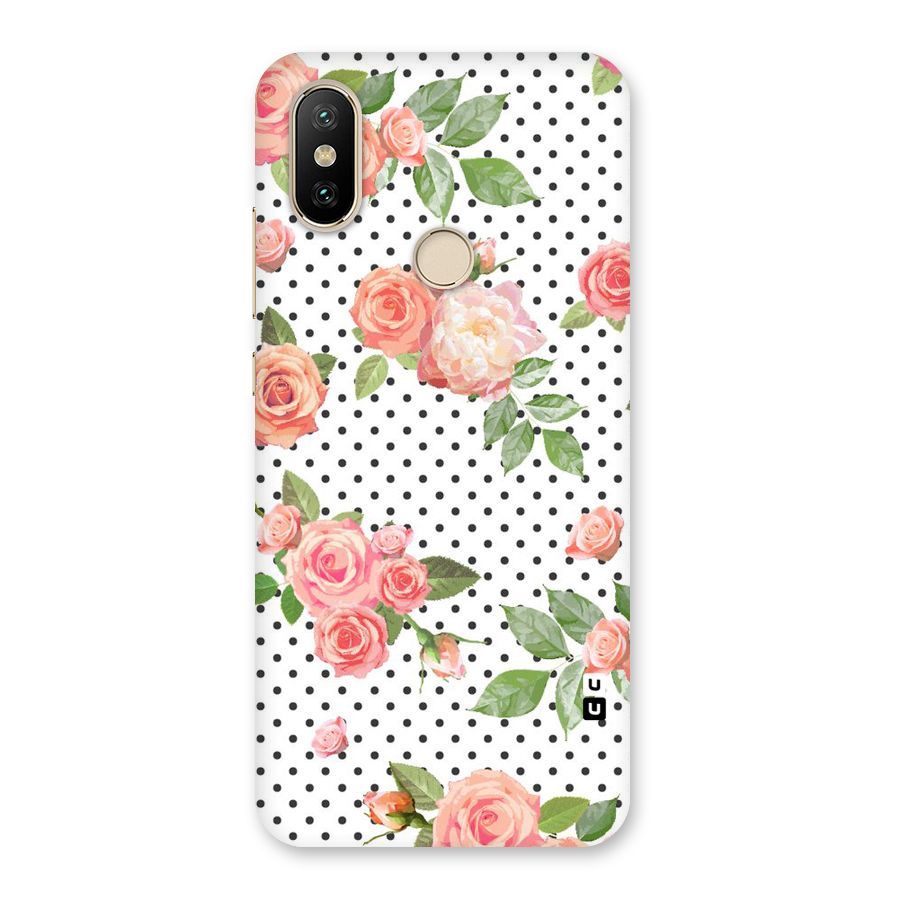 Polka Bloom White Back Case for Mi A2
