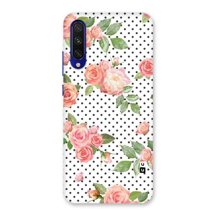 Polka Bloom White Back Case for Mi A3