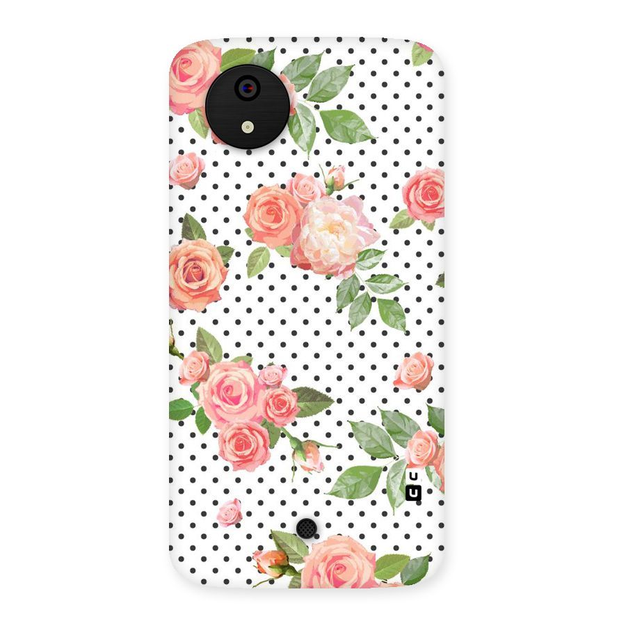 Polka Bloom White Back Case for Micromax Canvas A1