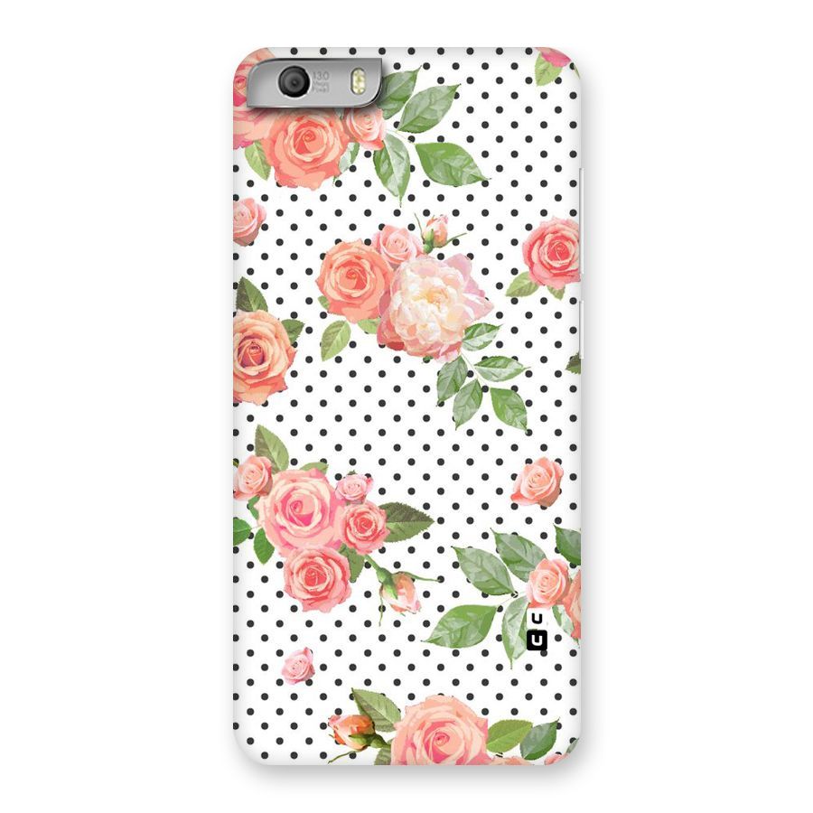 Polka Bloom White Back Case for Micromax Canvas Knight 2