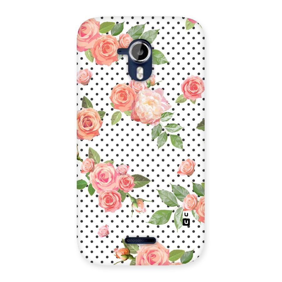 Polka Bloom White Back Case for Micromax Canvas Magnus A117