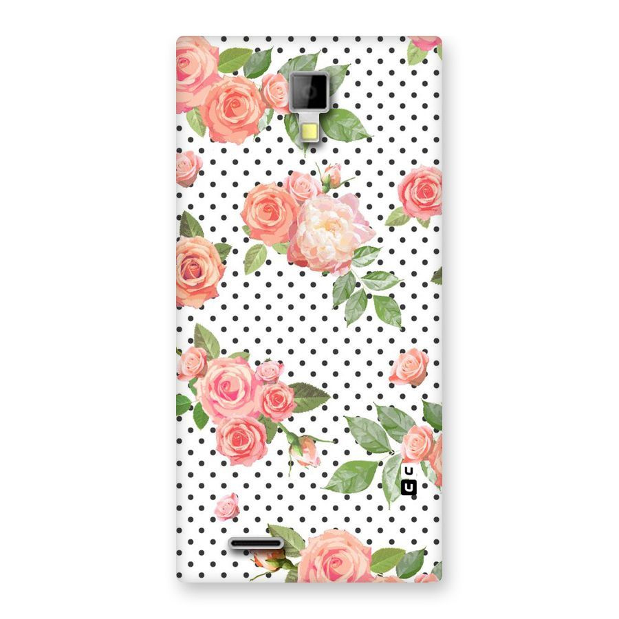 Polka Bloom White Back Case for Micromax Canvas Xpress A99