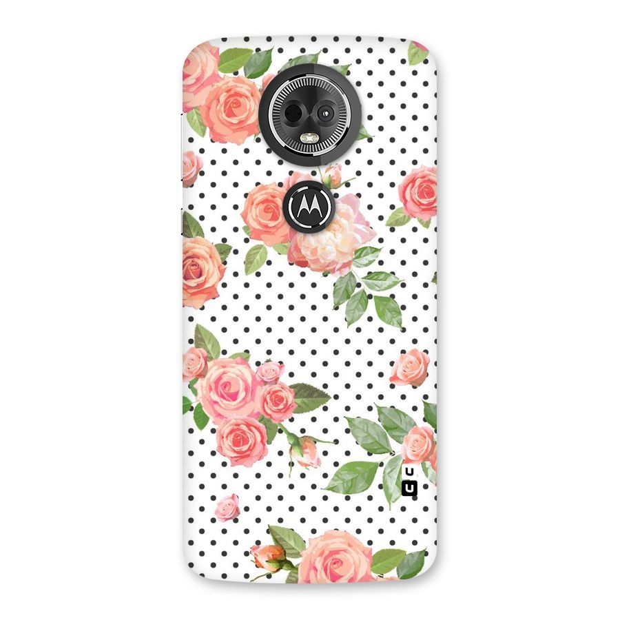Polka Bloom White Back Case for Moto E5 Plus