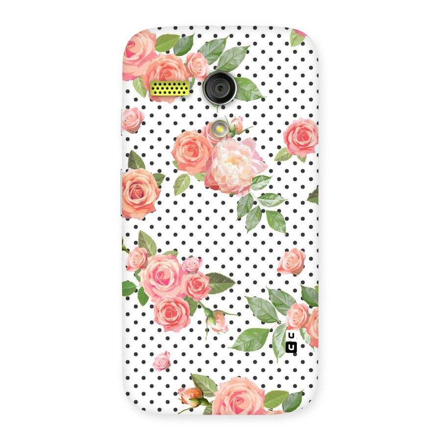 Polka Bloom White Back Case for Moto G