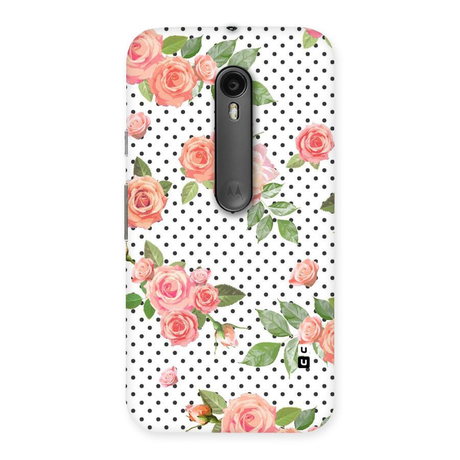 Polka Bloom White Back Case for Moto G Turbo