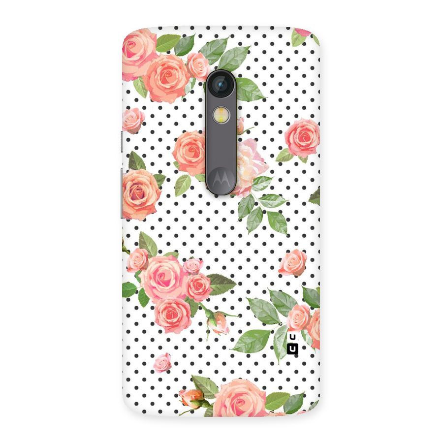 Polka Bloom White Back Case for Moto X Play
