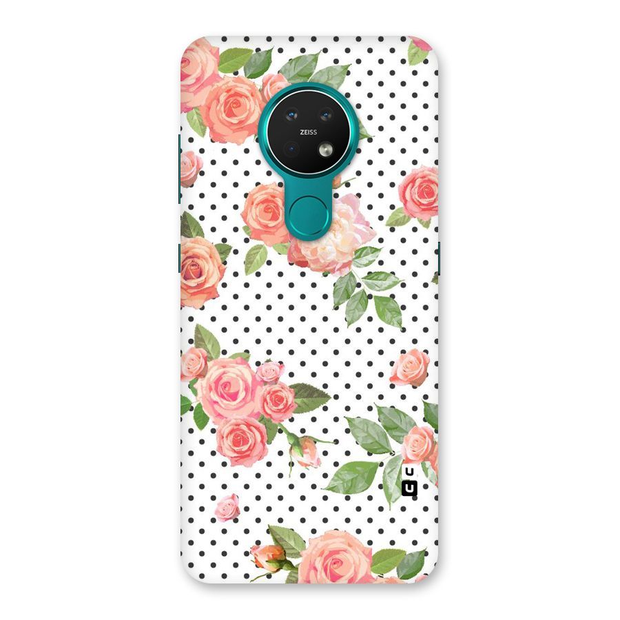Polka Bloom White Back Case for Nokia 7.2